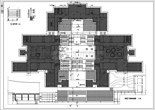 某学校教学楼广场环境总规划详细设计施工方案CAD图纸-图二