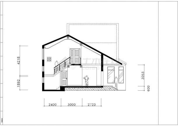 某市郊独立别墅建筑完整装饰设计施工CAD图纸-图一