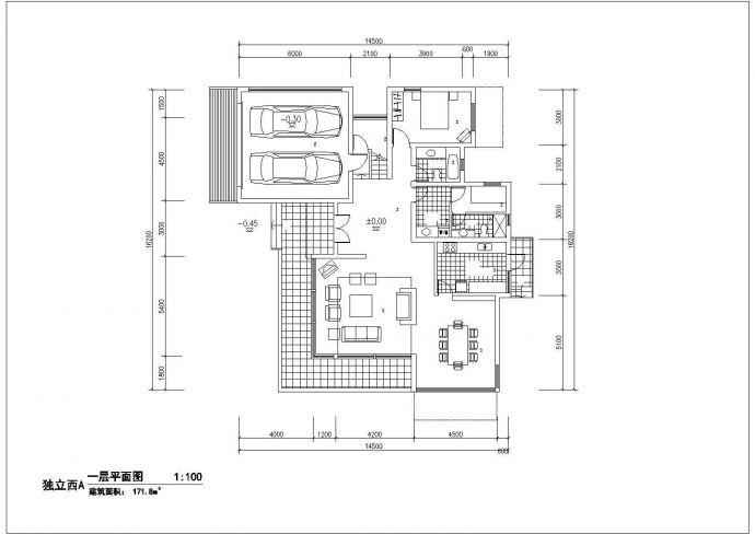 某市郊单体别墅建筑全套设计施工CAD图纸_图1