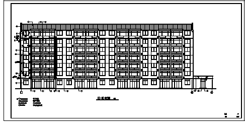 某六层砖混结构商住楼建筑施工cad图_商住楼施工-图一