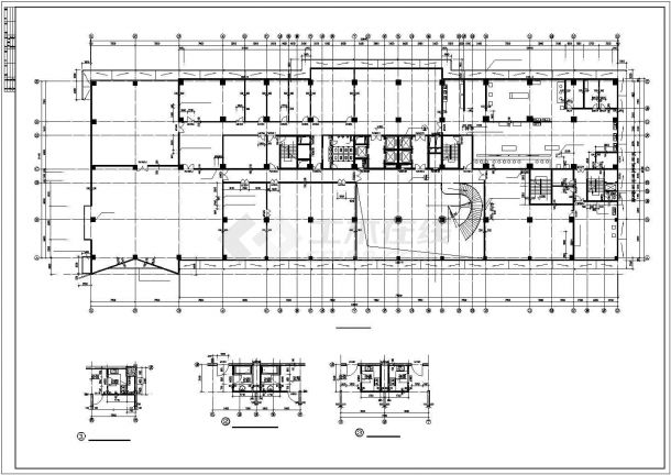 武汉市某16层豪华五星级酒店平面设计CAD图纸-图二