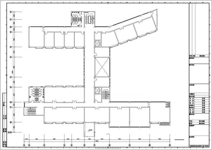 某5207平米四层高等学校行政办公楼建筑方案设计图_图1