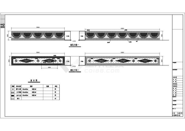 某市政道路CAD详细大样构造绿化方案-图一