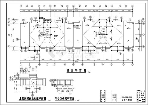 框架住宅楼施工组织设计CAD图-图一