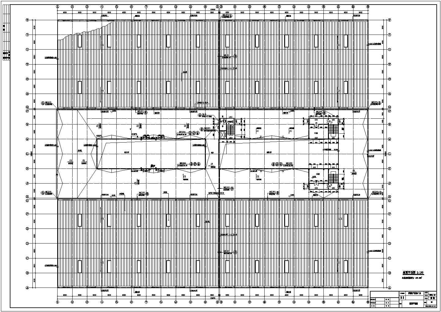 某葵涌生产基地厂房CAD框架结构设计详细图纸