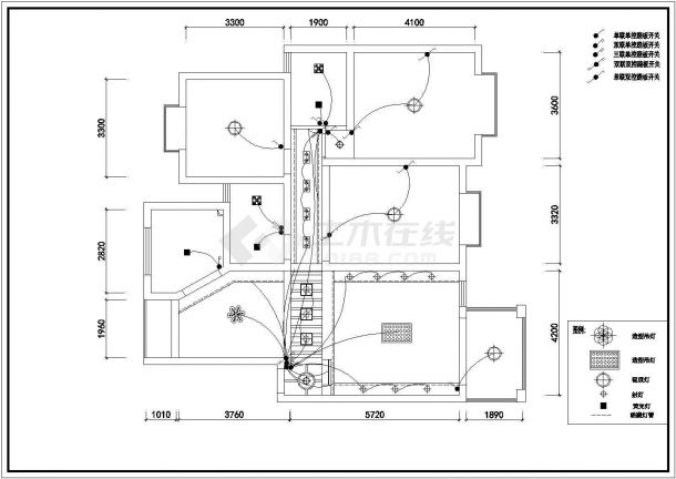 某家装公司住宅设计施工CAD图纸-图二