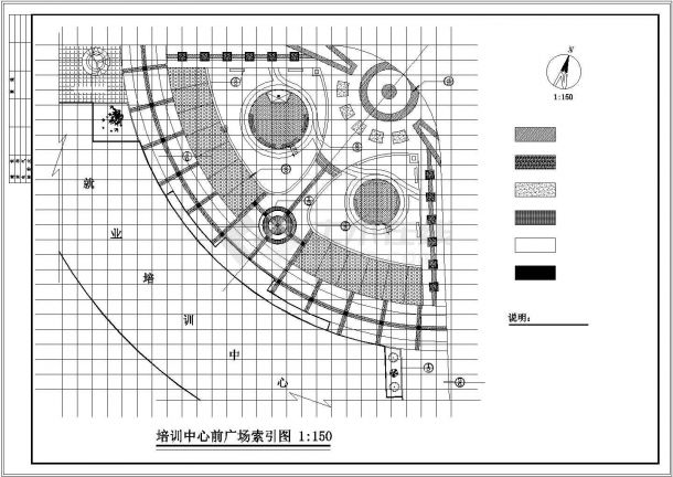 某广场全套环境建筑施工图纸-图一