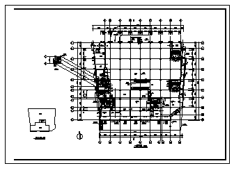 某二十一层带地下室综合商业办公楼建筑施工cad图_综合商业办公楼施工-图一