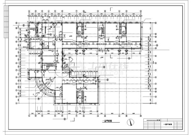 某幼儿园建筑施工CAD示意图-图二
