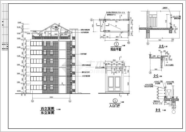 某住宅楼39栋设计施工CAD图纸-图一