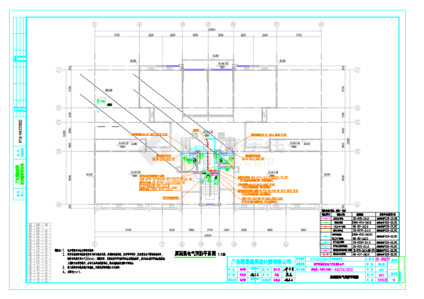 某地碧桂园天誉5号楼电气CAD图纸-图一