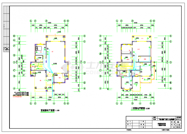 某地蓝山锦湾花苑型别墅平面图CAD图纸-图二