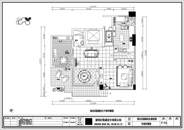 深圳市安华家园小区2层独栋别墅全套装修装饰设计CAD图纸-图二