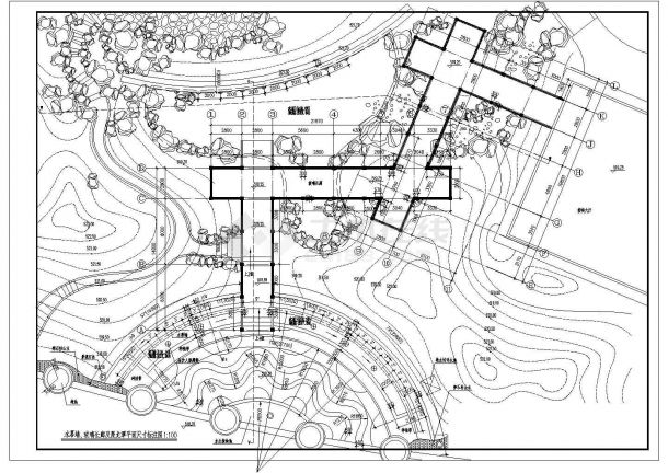 某工业区入口广场廊亭CAD详细设计构造施工图-图一