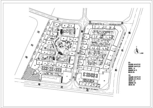 某海盐县绿城花苑规划CAD设计平面及立面图-图二
