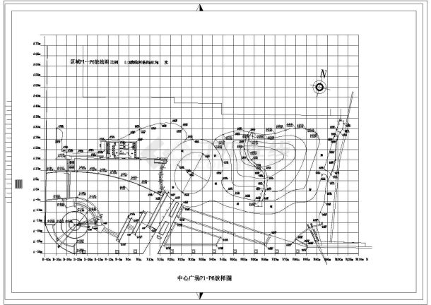 某娱乐中心广场景观设计CAD详细大样完整平面图-图二
