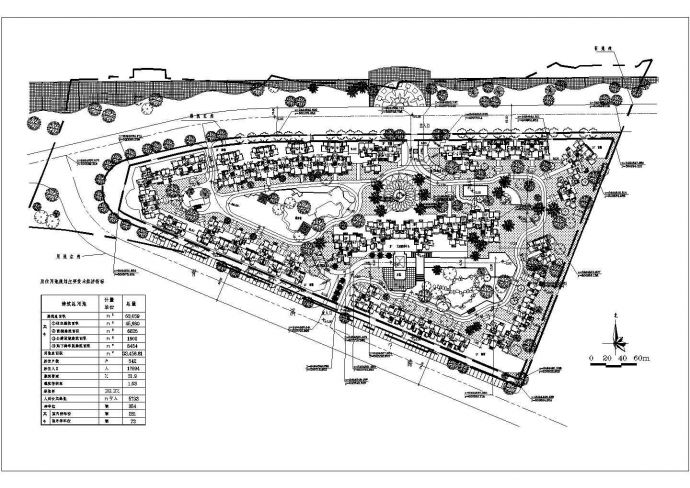 某民族风住宅小区CAD完整设计总规划图_图1
