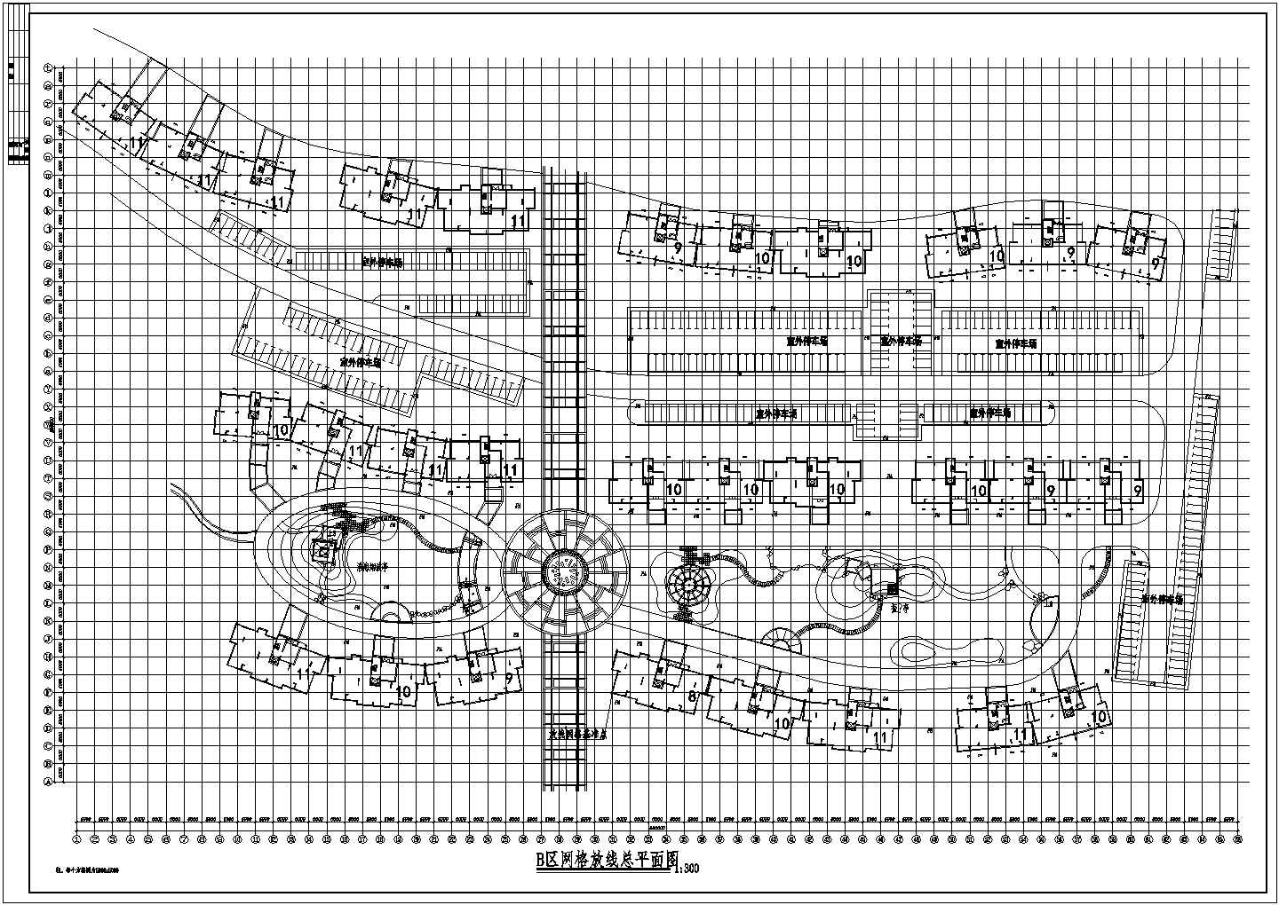 某公园全套CAD设计施工图纸总图