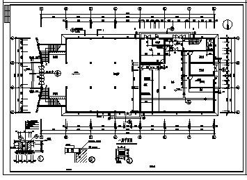 食堂设计_某二层食堂建筑设计cad图纸_图1