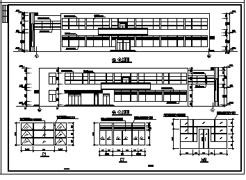 食堂设计_某二层食堂建筑设计cad图纸-图二