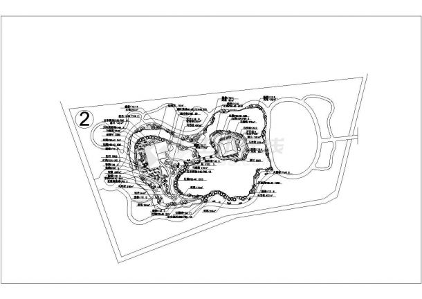 某上海松江某公园规划种植CAD详细大样设计图-图一