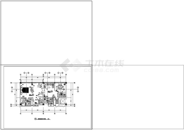 某酒店客房平面设计cad方案图-图一