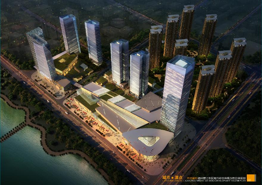 [方案]华润戆州章江新区城市商业综合体建筑设计方案文本-图二