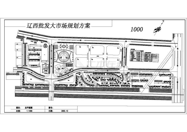 某辽西批发大市场CAD设计大样总平面-图一