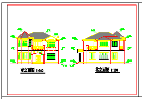 某小别墅建筑结构完整版设计CAD施工图-图二