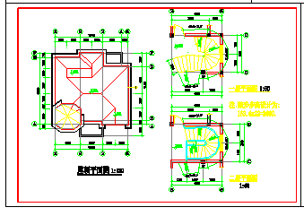 某小别墅建筑结构完整版设计CAD施工图