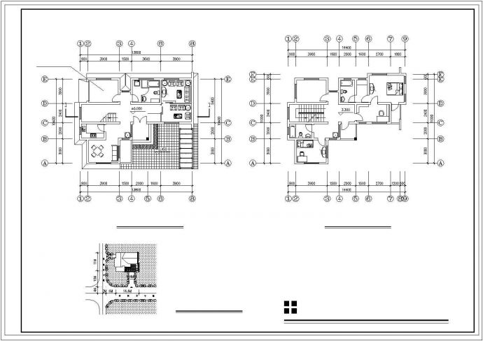汉中市南郑区某现代村镇3层砖混结构别墅建筑设计CAD图纸（含效果图）_图1