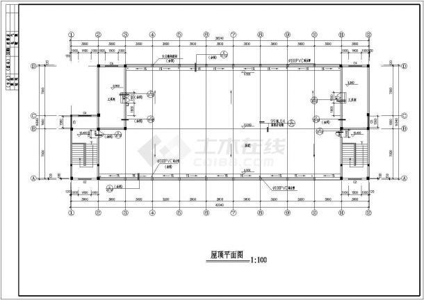某大型厂房全套建筑CAD详细设计施工图-图二