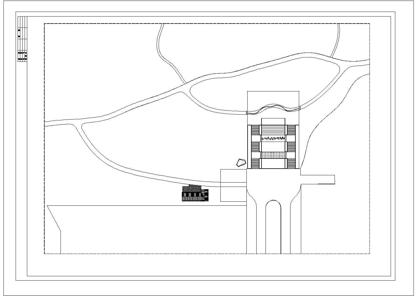 某大型公园入口CAD设计完整构造施工图纸