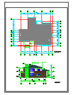 单家独院式两层别墅cad建筑设计施工图附效果图_图1