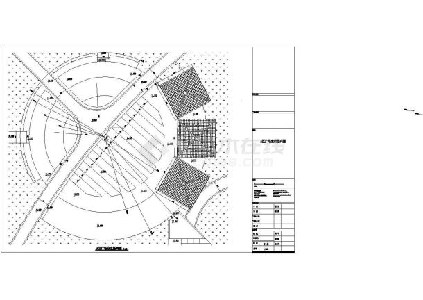 某小广场全套CAD设计详细大样施工图-图二