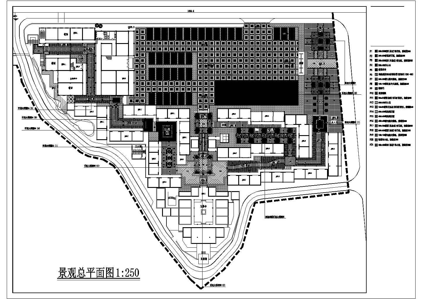 某公园广场铺装CAD大样详细设计图