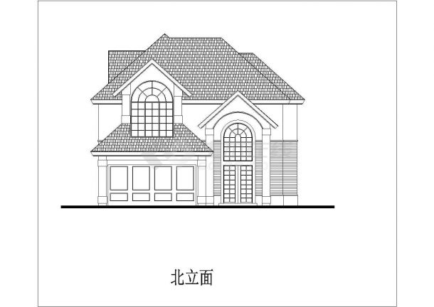 汉中市新集镇某357平米三层框混结构私人独栋别墅平立面设计CAD图纸-图一