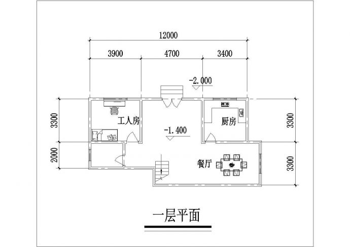 重庆市某村镇377平米3层框混结构独栋别墅建筑设计CAD图纸（2套方案）_图1