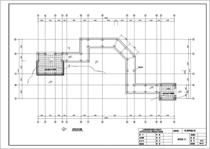 某博山翡翠园木亭廊花架CAD详细设计大样结构图纸_图1