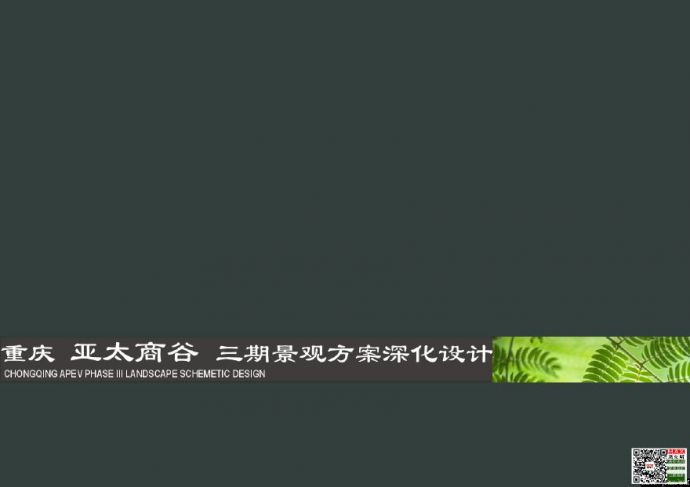 [重庆]亚太商谷景观深化初设图2013_图1