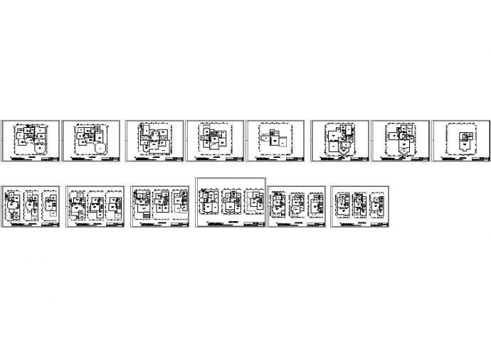 某多层别墅中央空调设计cad全套施工平面图（甲级院设计）_图1