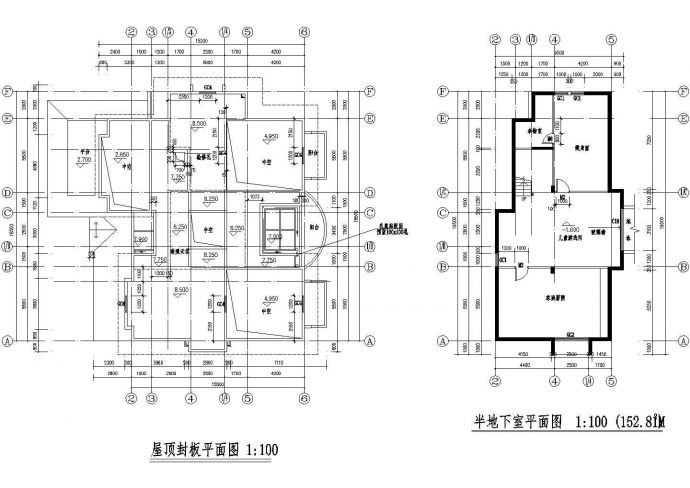 西安市曲江生态园别墅区2层砖混结构别墅建筑设计CAD图纸（含总图）_图1
