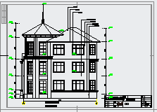 某三层独栋别墅建筑设计施工cad全图_图1