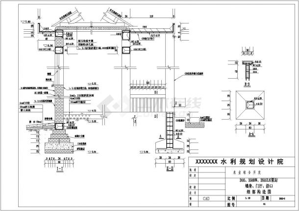 水利设计_小型灌溉泵站施工CAD图-图二