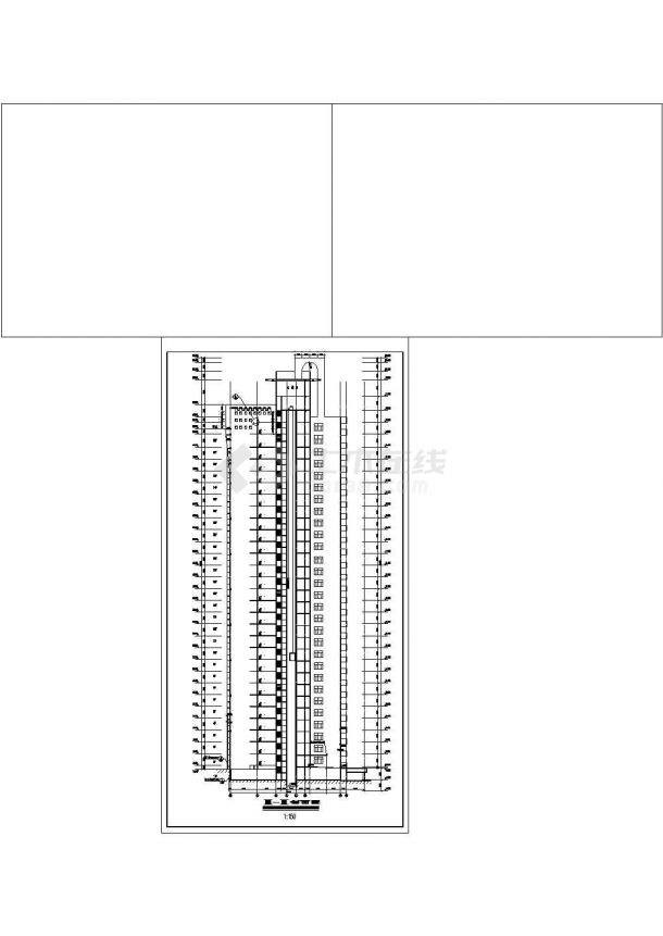 某城市追星楼二十八层高层剪力墙结构商住楼建筑设计CAD图（含建筑设计说明）-图一