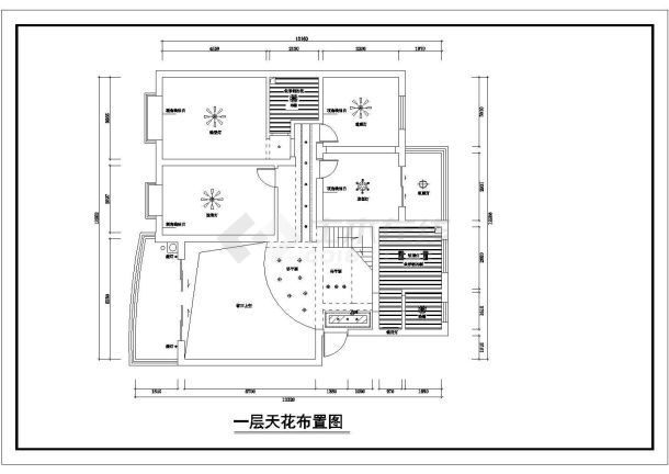 重庆市装修一整层住宅室内装修方案设计cad施工图-图二