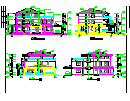 某三层别墅建筑施工图带效果图_图1