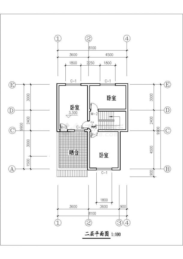 合肥市桔平村140平米双层框混结构民居别墅楼平立面设计CAD图纸-图一