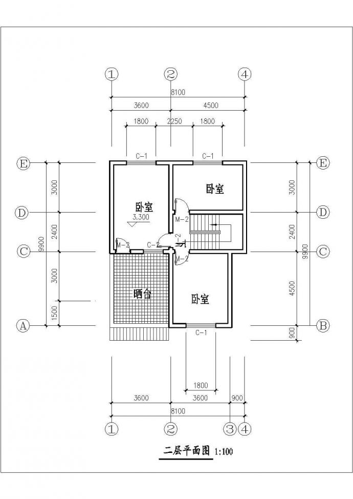 合肥市桔平村140平米双层框混结构民居别墅楼平立面设计CAD图纸_图1