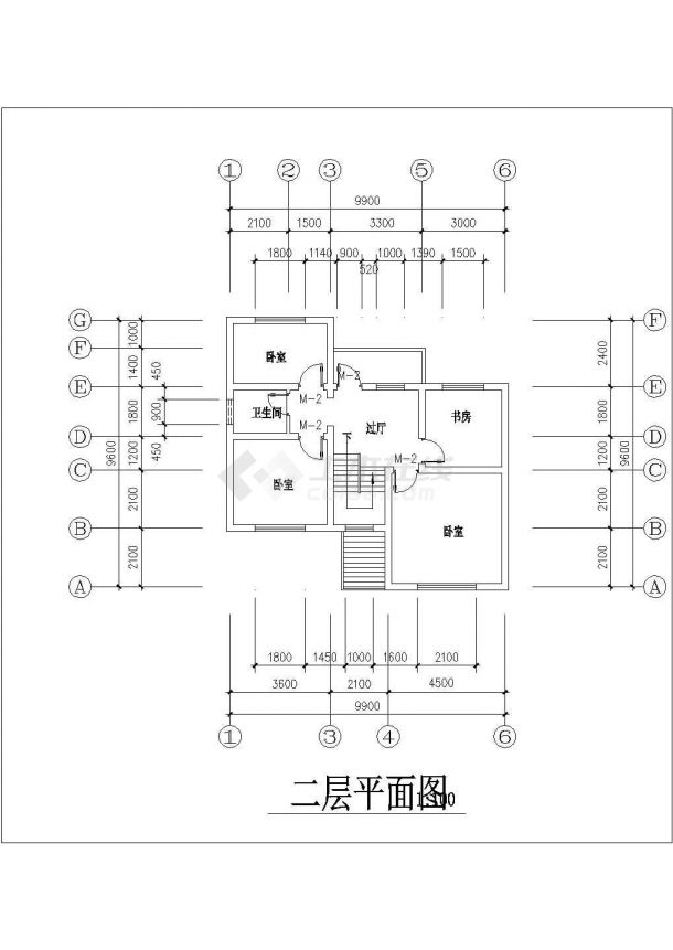杭州市临安区城湖新村某148平米2层砖混结构别墅平立面设计CAD图纸-图一